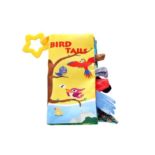 Образователна текстилна книжка с чесалка Bird tailsin stock