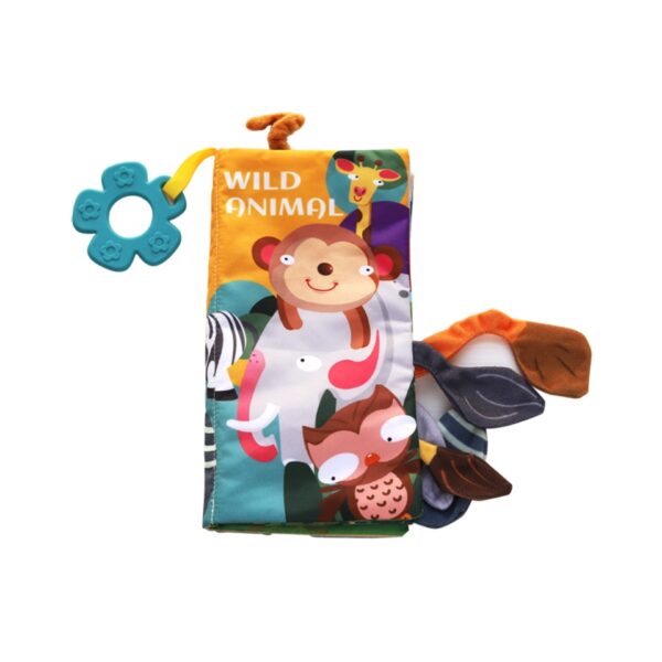 Образователна текстилна книжка с чесалка Wild Animalsin stock