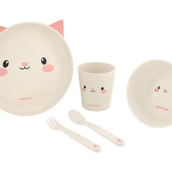 Сет за хранене бамбук Cat Pinkin stock
