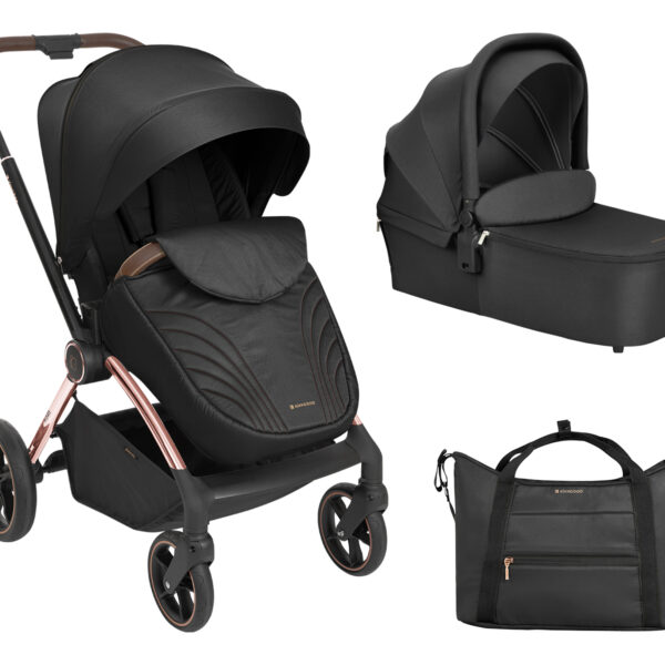 Комбинирана количка 2в1 с кош за новородено Kara Blackin stock