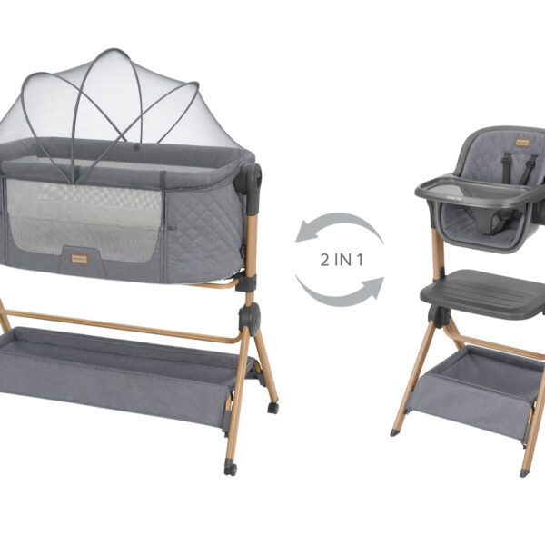 2в1 Мини кошара + Стол за хранене Sleat Me Greyin stock