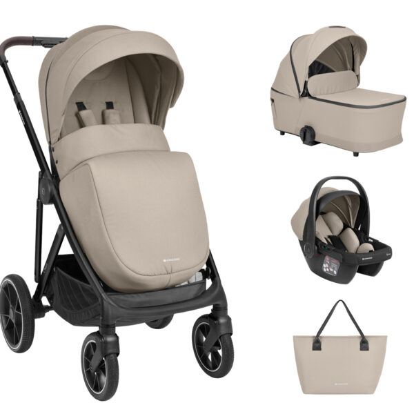 Комбинирана количка 3в1 с кош за новородено Chiara Beigein stock