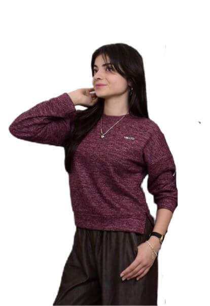 Бордо меланж блуза