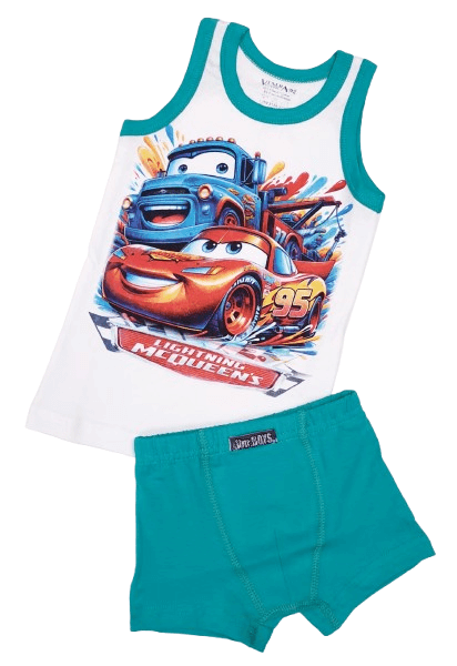 Детски комплект бельо за момче Колите