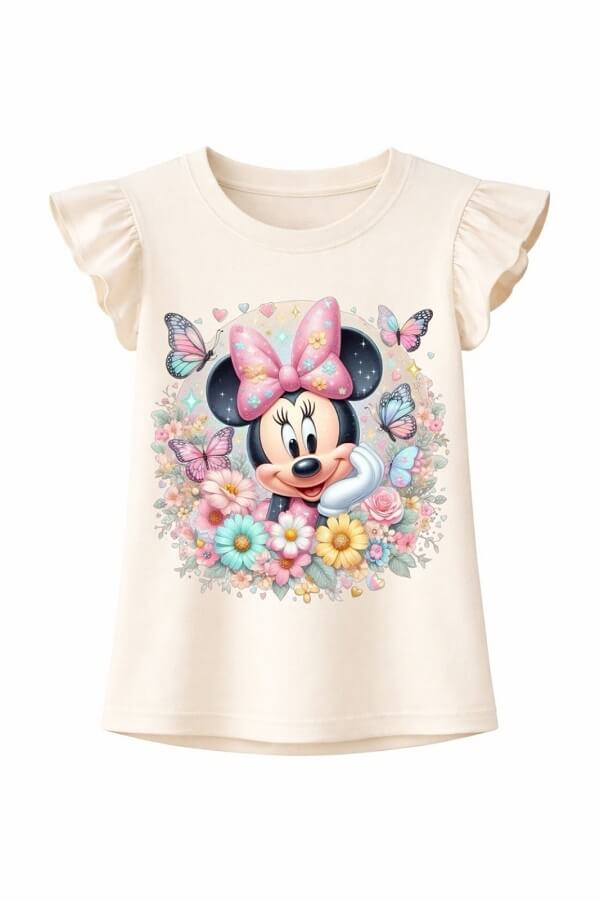 Тениска екрю Мини Маус
