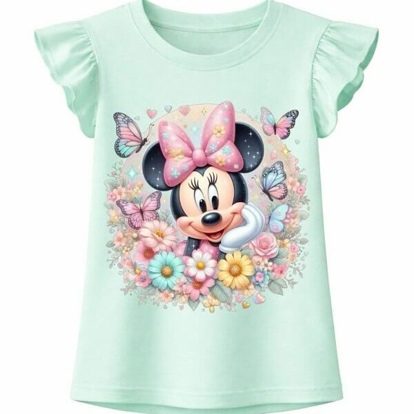 Тениска зелена Мини Маус