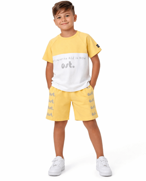 Детски летен комплект в свеж жълт цвят RACH