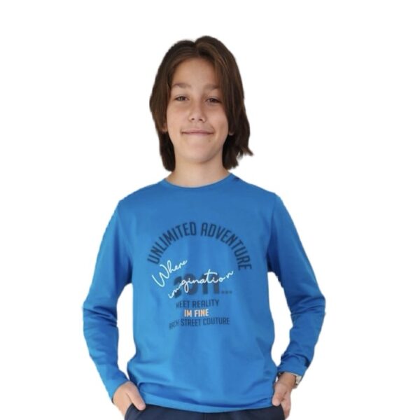 RACH Блуза с надписи в синьо