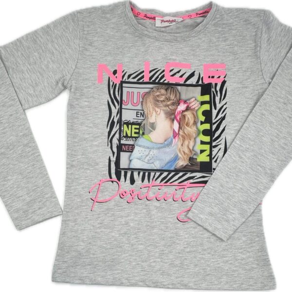 Блуза за момиче с дълъг ръкав