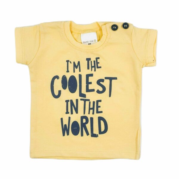 Жълта тениска с надписи