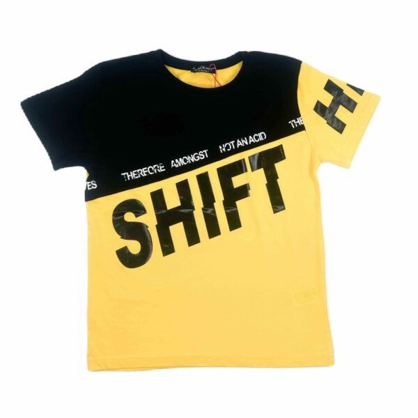 Жълто-черна тениска за момче