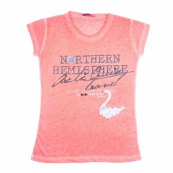 CICHLID Оранжева блузка с късо ръкавче