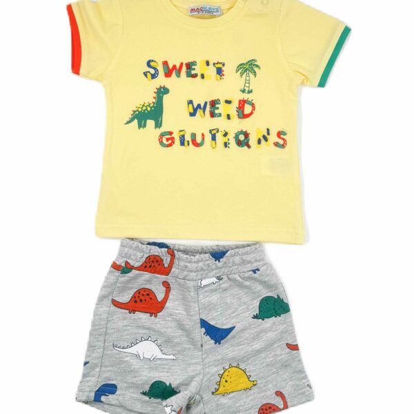 Летен комплект с палма и динозавър