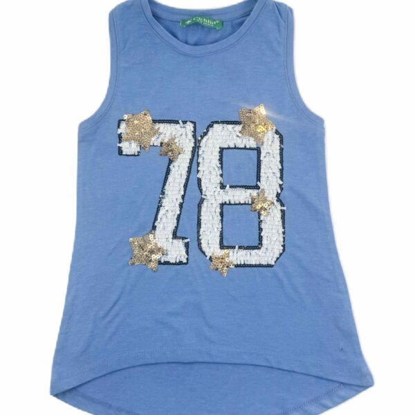 Дълъг потник за момиче с пайети