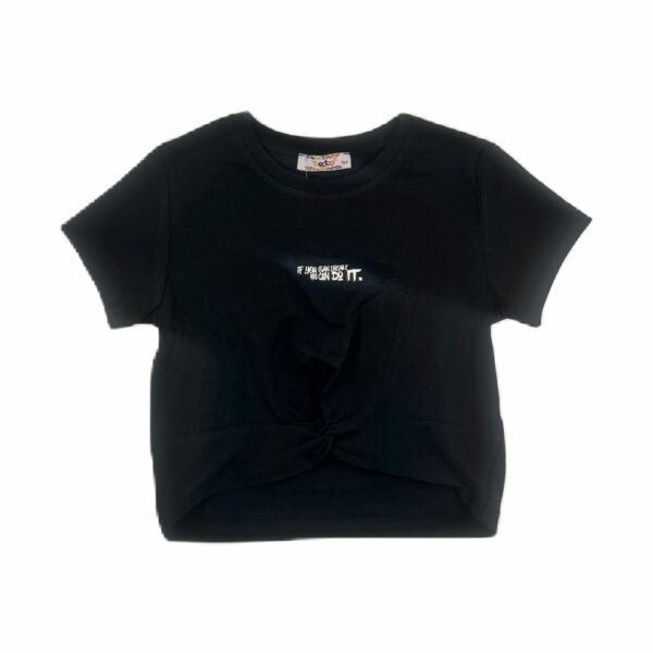 Черна къса блуза