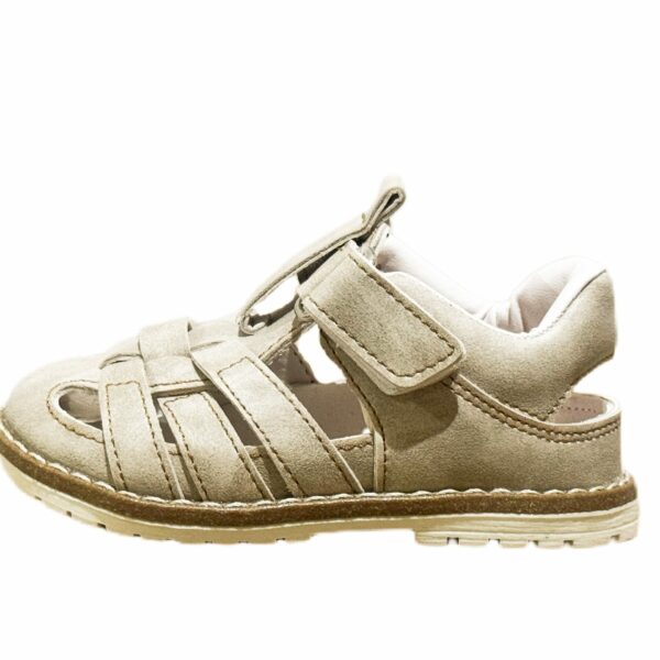 Бежови ортопедични сандали за бебе на PAPPIX