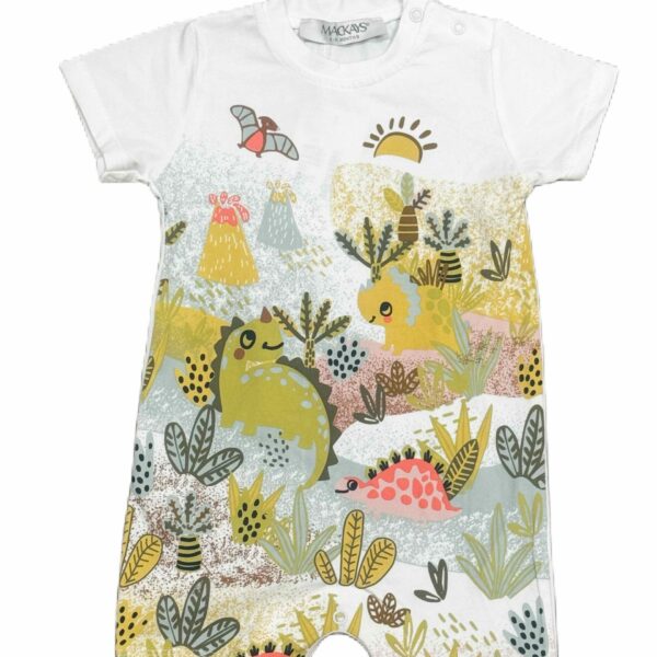 MACKAYS Ромпър с къс ръкав и динозаври