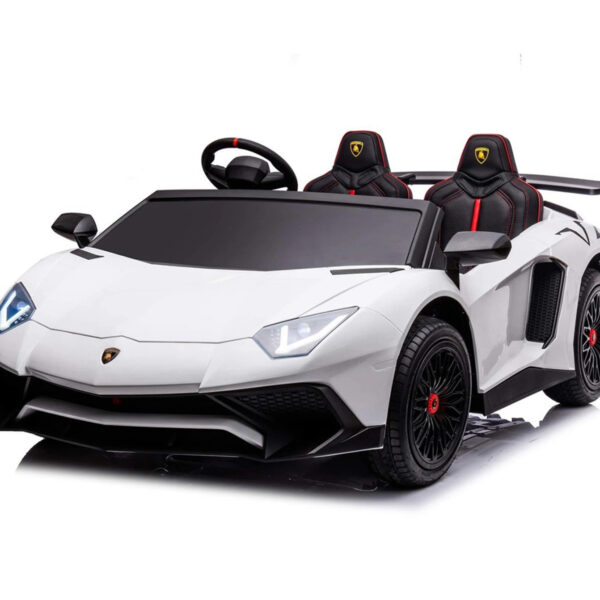 Акумулаторна кола Licensed Lamborghini Aventador SVJ White + батерия 24V/10AHin stock