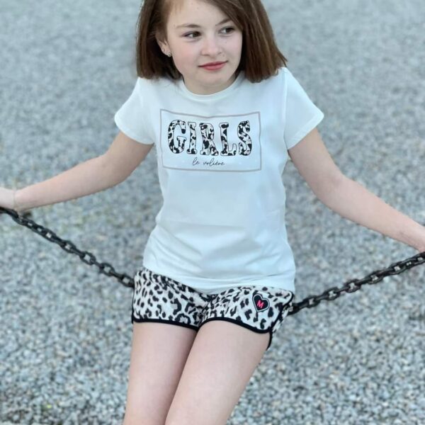 MAXX Детски комплект за момиче с шарени панталони