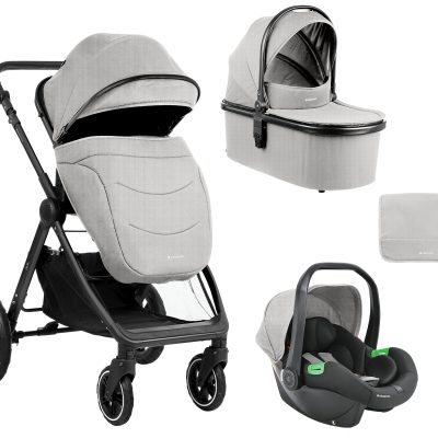 Комбинирана количка 3в1 с кош за новородено Ava Greyin stock