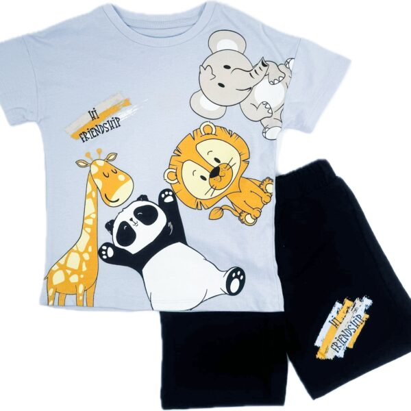 Детски летен комплект с диви животни р.104