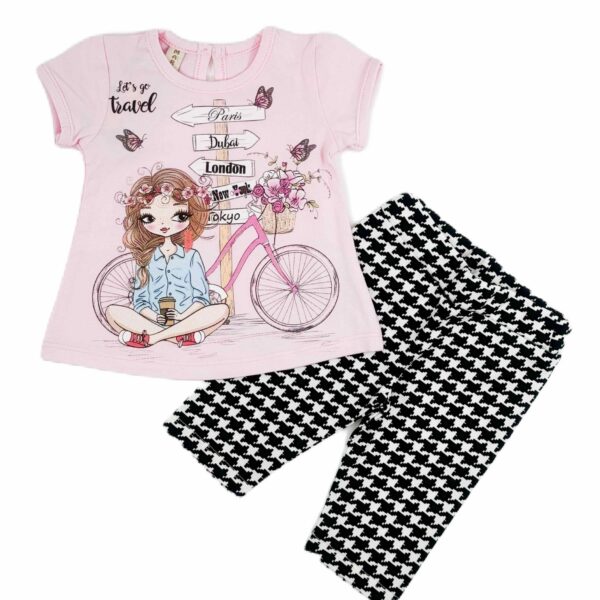 Детски комплект в розово "Пътешествие"