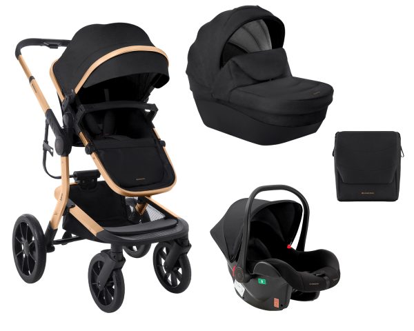 Комбинирана количка 3в1 с твърд кош Irene Black 2024in stock
