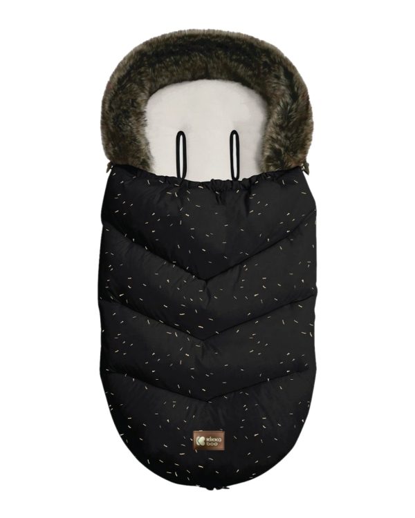 Чувалче за количка Luxury Fur Confetti Blackin stock