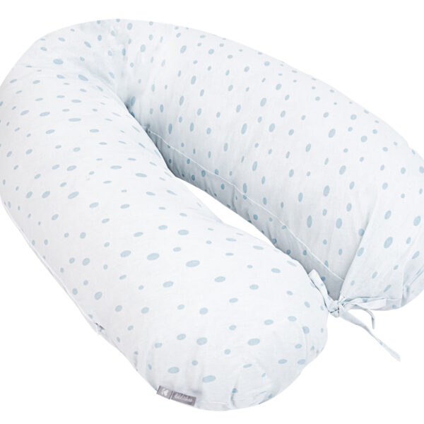 осигуряващ удобство за майката по време на бременността и опора при кърмене след раждането;• Изработен от 100% висококачествен памук ранфорс;• Пълнеж: полиестерен пух;• Сертифицирани по OEKO-TEX материали;• Сваляем калъф с цип за лесна поддръжка;• Опция за връзване в краищата;• Предлага се в прахоусойчива чанта за лесно пренасяне и съхранение;• Дължина: 150 см;• Произведено в България. Размери:- Опаковка: 40x66x18 см / 1.83 кг- Кашон: 82x45x70 см / 9.3 кг / 4 бр/кашон 