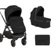 Комбинирана количка 2в1 с кош за новородено Tiffany Black 2024in stock