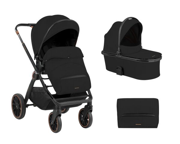 Комбинирана количка 2в1 с кош за новородено Tiffany Black 2024in stock