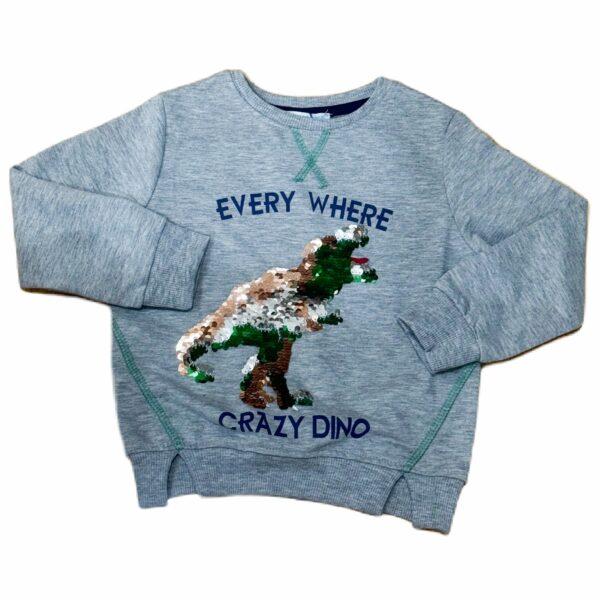 MACKAYS Блуза за момче с динозавър от пайети