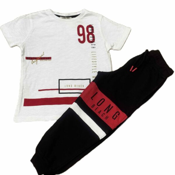 Детски комплект с тениска и дълъг панталон