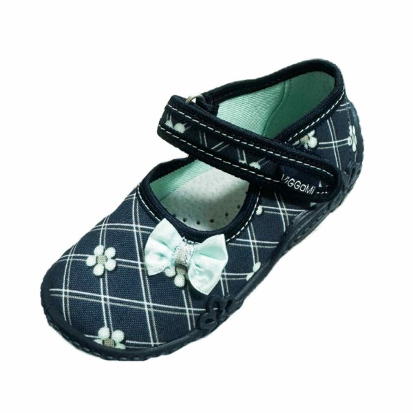 ViGGaMi Детски пантофи за момиче със зелена панделка