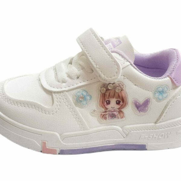 CLIBEE Детски бели маратонки с декорация