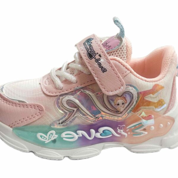 CLIBEE Детски розови маратонки с декорация