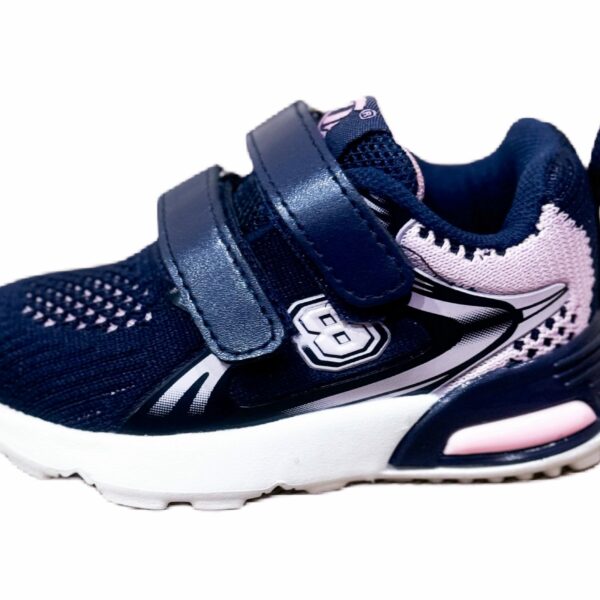 Детски маратонки за момиче в тъмно синьо с розово