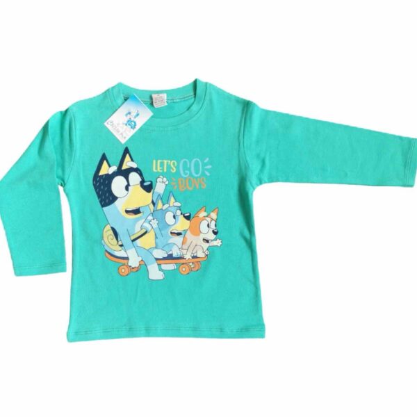 SVETLI Бебешка памучна блуза "Let's go boys"