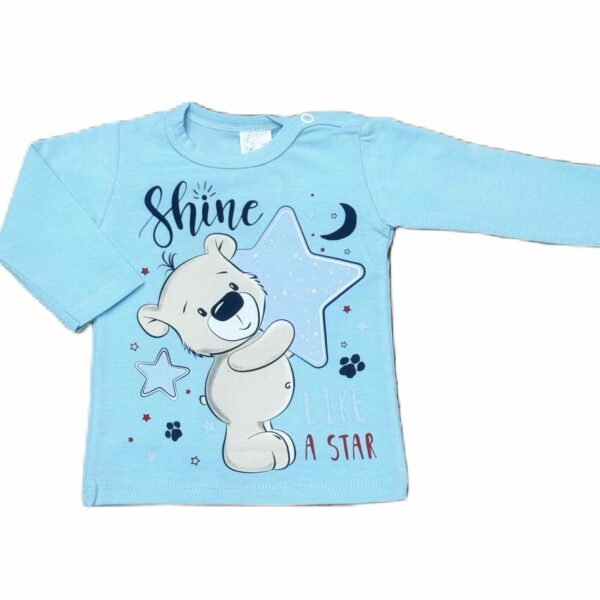 SVETLI BABY Бебешка памучна блуза с дълъг ръкав