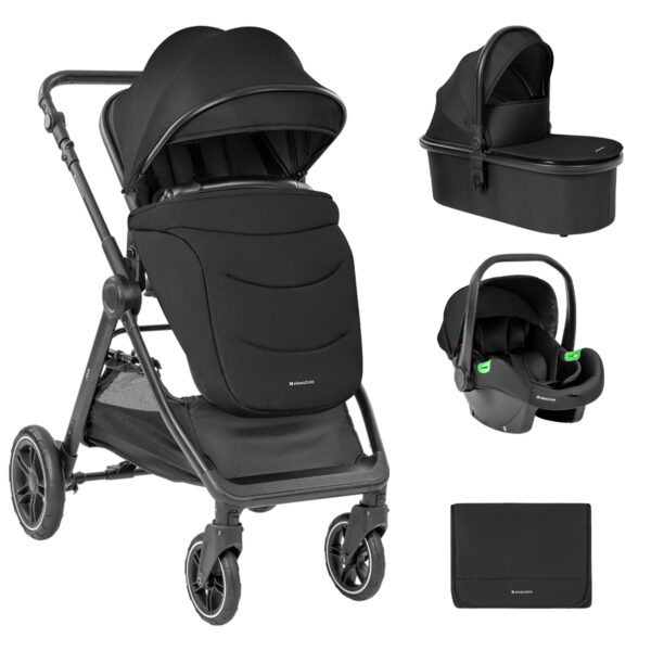 Комбинирана количка 3в1 с кош за новородено Ava Blackin stock