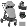 Комбинирана количка 3в1 с кош за новородено Ava Greyin stock