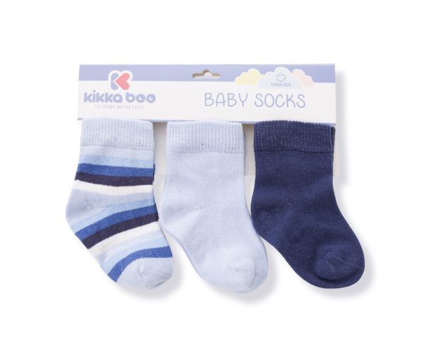 Бебешки чорапи Stripes Dark Blue 2-3гin stock