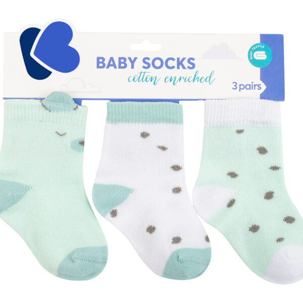 Бебешки чорапи с 3D уши Bear with me Mint 1-2гin stock