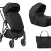 Комбинирана количка 2в1 с кош за новородено Thea Black 2024in stock