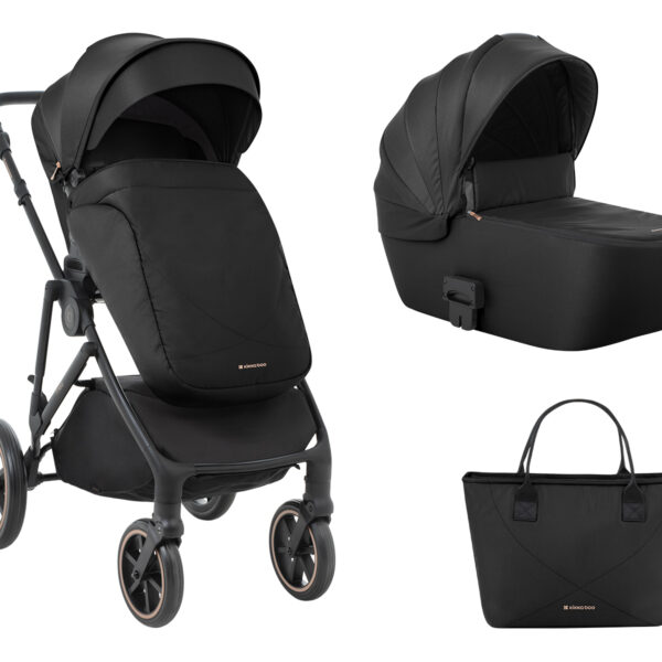 Комбинирана количка 2в1 с кош за новородено Thea Black 2024in stock