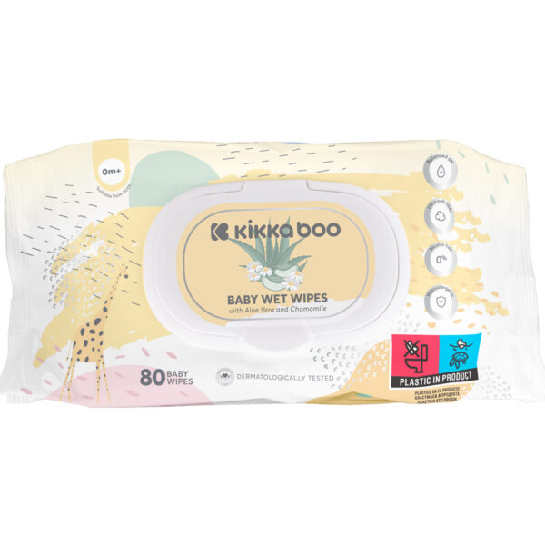 Бебешки мокри кърпи Алое Вера и Лайка 80бр Капакin stock