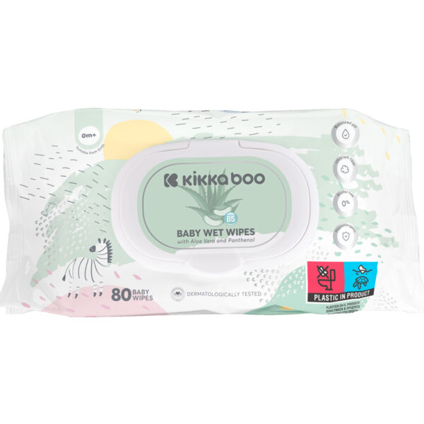 Бебешки мокри кърпи Алое Вера и Пантенол 80бр Капакin stock