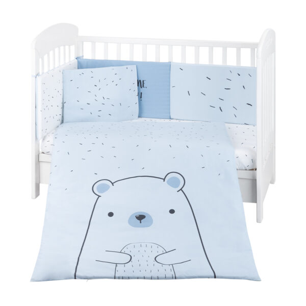 Бебешки спален комплект 6 части 70/140 Bear with me Bluein stock
