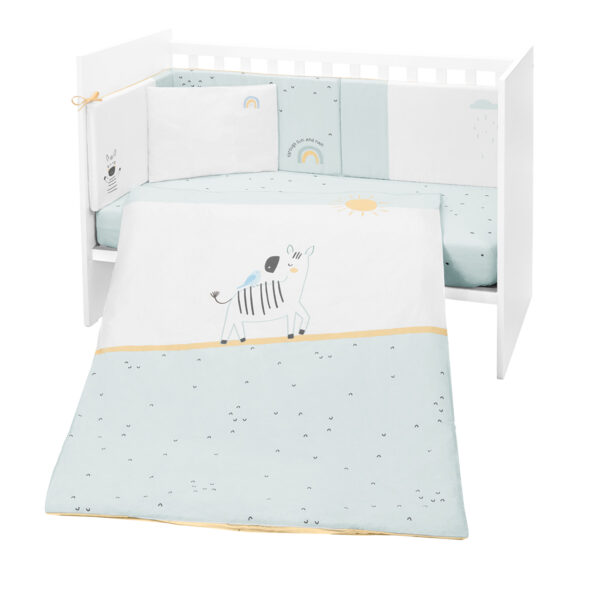 Бебешки спален комплект 6 части 70/140 Stripy Friendsin stock