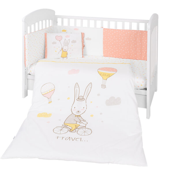 Бебешки спален комплект 6 части 70/140 Rabbits in Lovein stock